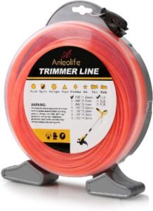 A ANLEOLIFE 1-Pound Commercial Square .065-Inch-by-370-ft String Trimmer Line Donut,with Bonus Line Cutter, Orange