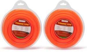 Cimekuong 2-Pound Square Trimmer Line .080-Inch-by-748-ft String Trimmer Line – Fits Most Trimmer Types, Nylon Weed Eater String Orange Donut
