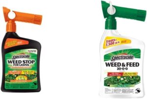 Spectracide Weed Stop for Lawns Plus Crabgrass Killer Concentrate 32 Ounces, QuickFlip Hose-End Sprayer and Weed & Feed 20-0-0 (Ready-to-Spray)